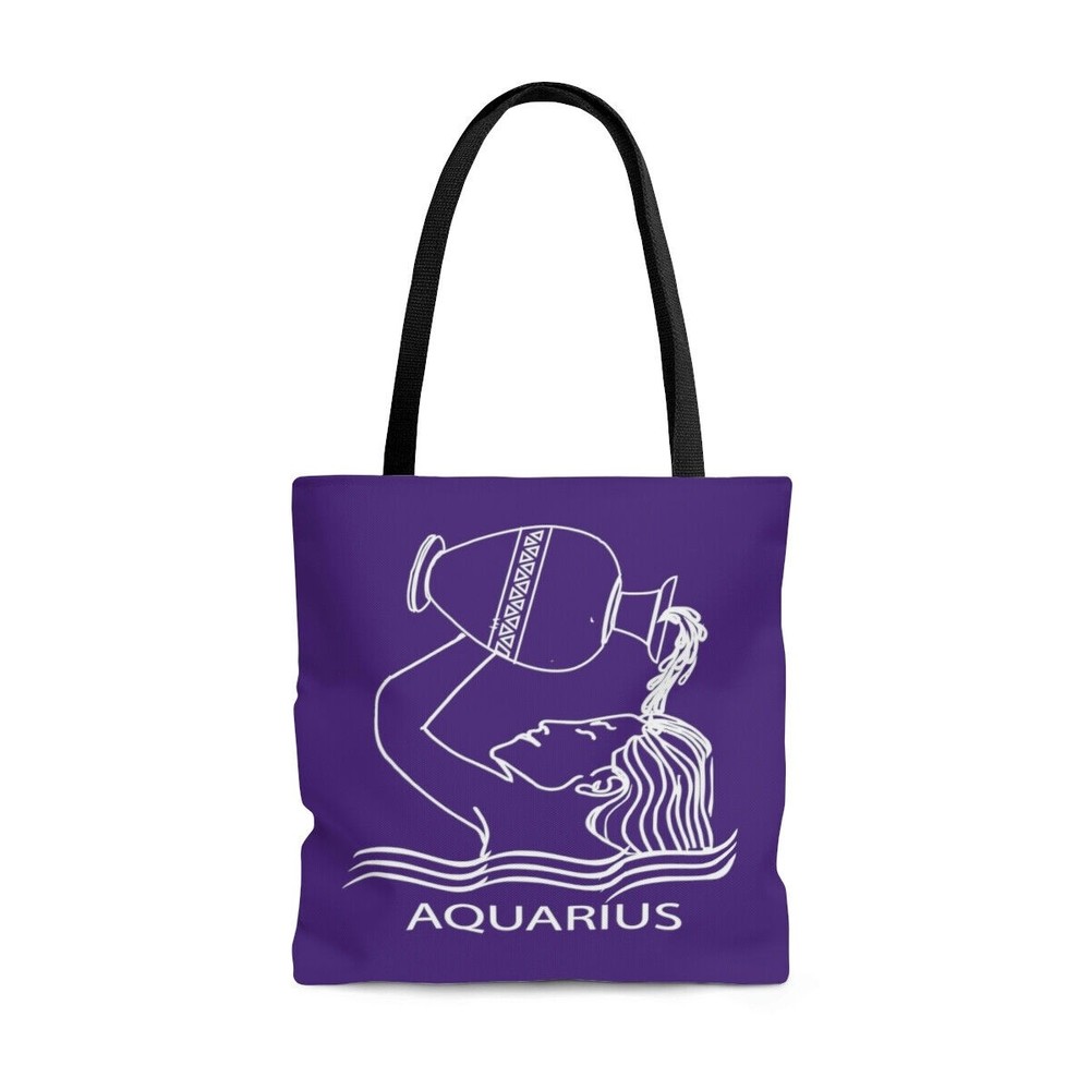 Aquarius Zodiac Tote Bag Large Polyester Astrology Gifts Birthday New